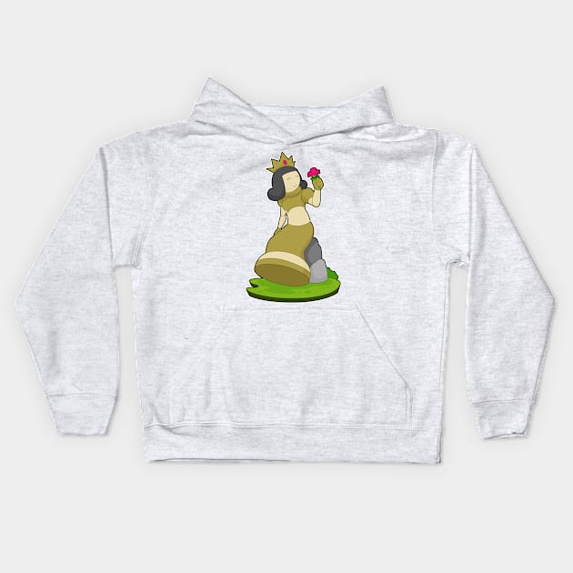 Chess piece Queen Flower Chess Kids Hoodie by Markus Schnabel